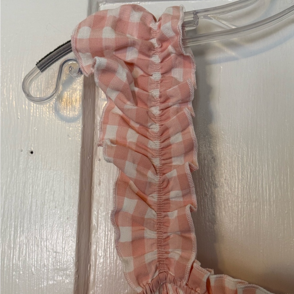 Elegant Pink Checkered Maxi Dress - Picture 5 of 6
